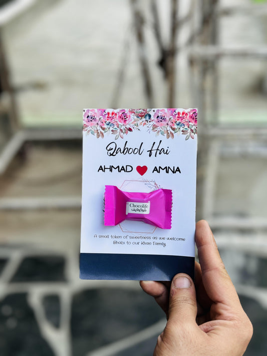 Customize Mini Chocolate Cards (Pack Of 20)