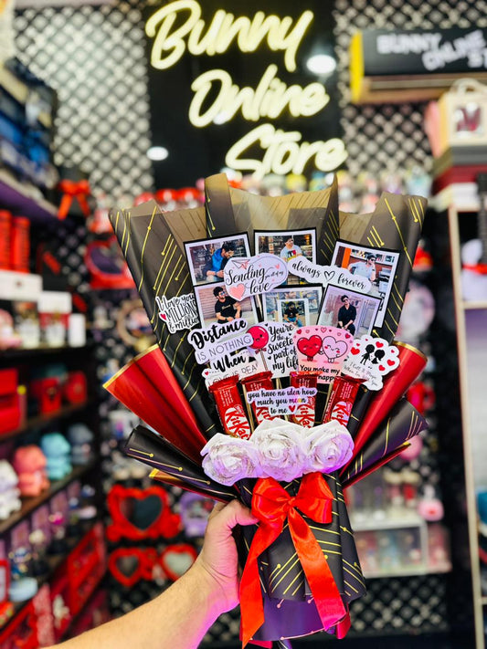 Picture Bouquet with Chocolate