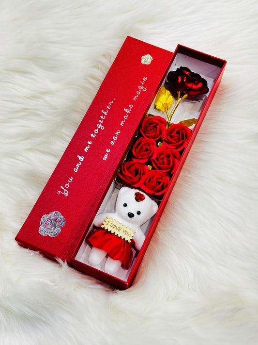 Cute Flower Teady  Box