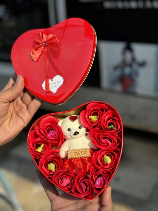 Cute Heart Bear Box