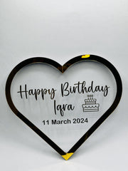 Acrylic Birthday Heart Frame
