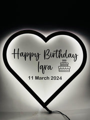 Acrylic Birthday Heart Frame