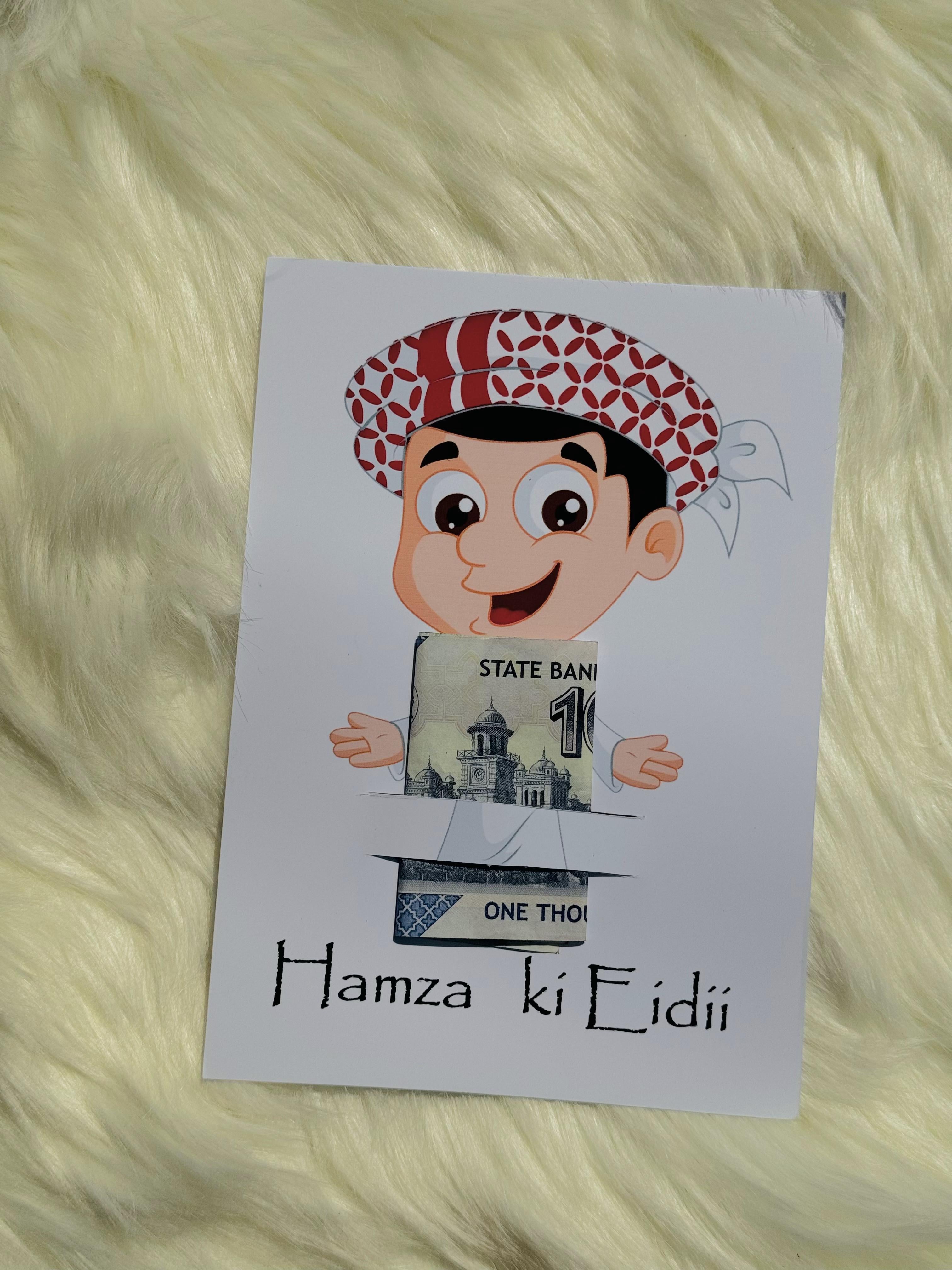 Cute Money Eid Cards With Names (Pack OF 10 )