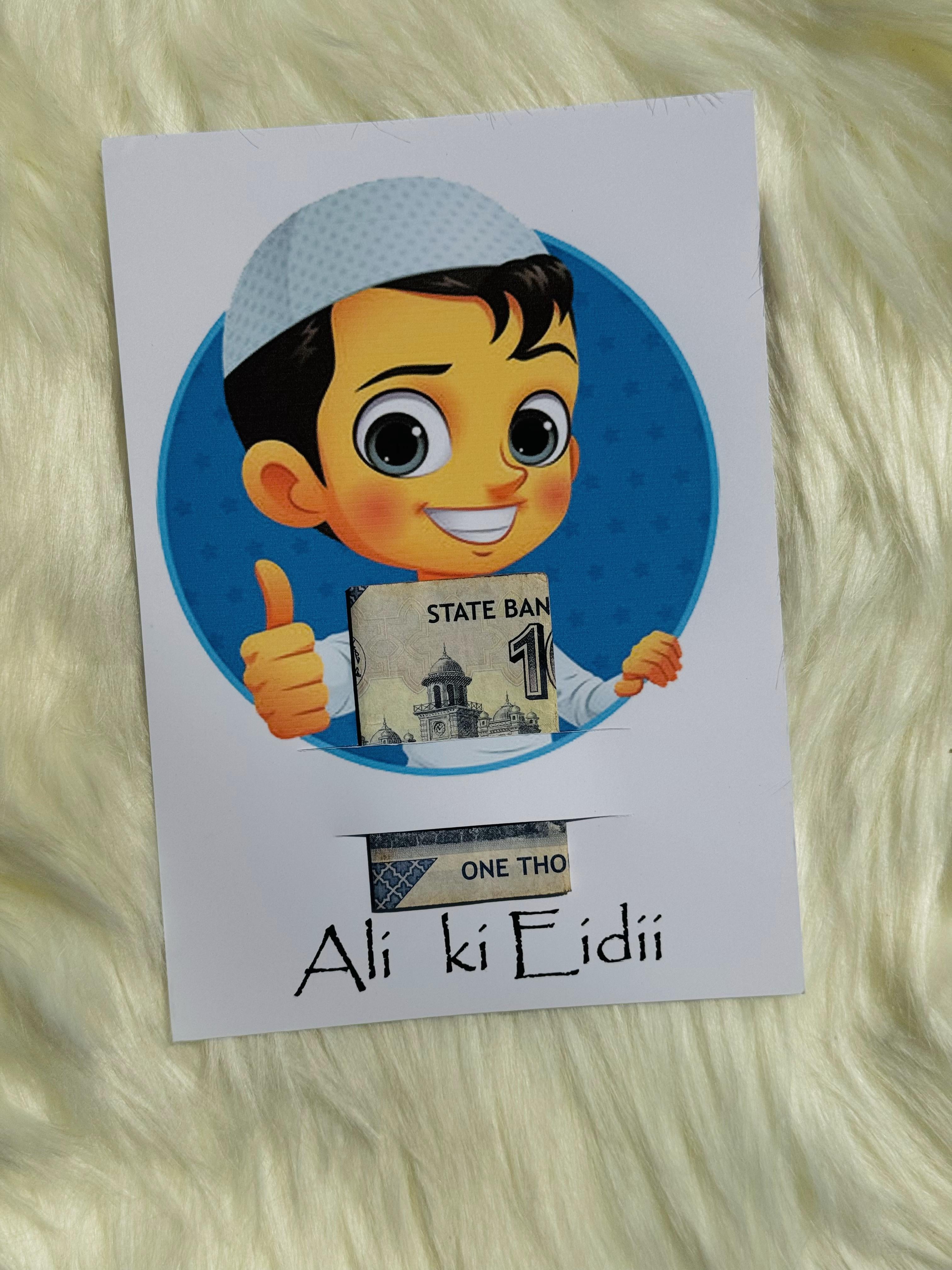 Cute Money Eid Cards With Names (Pack OF 10 )