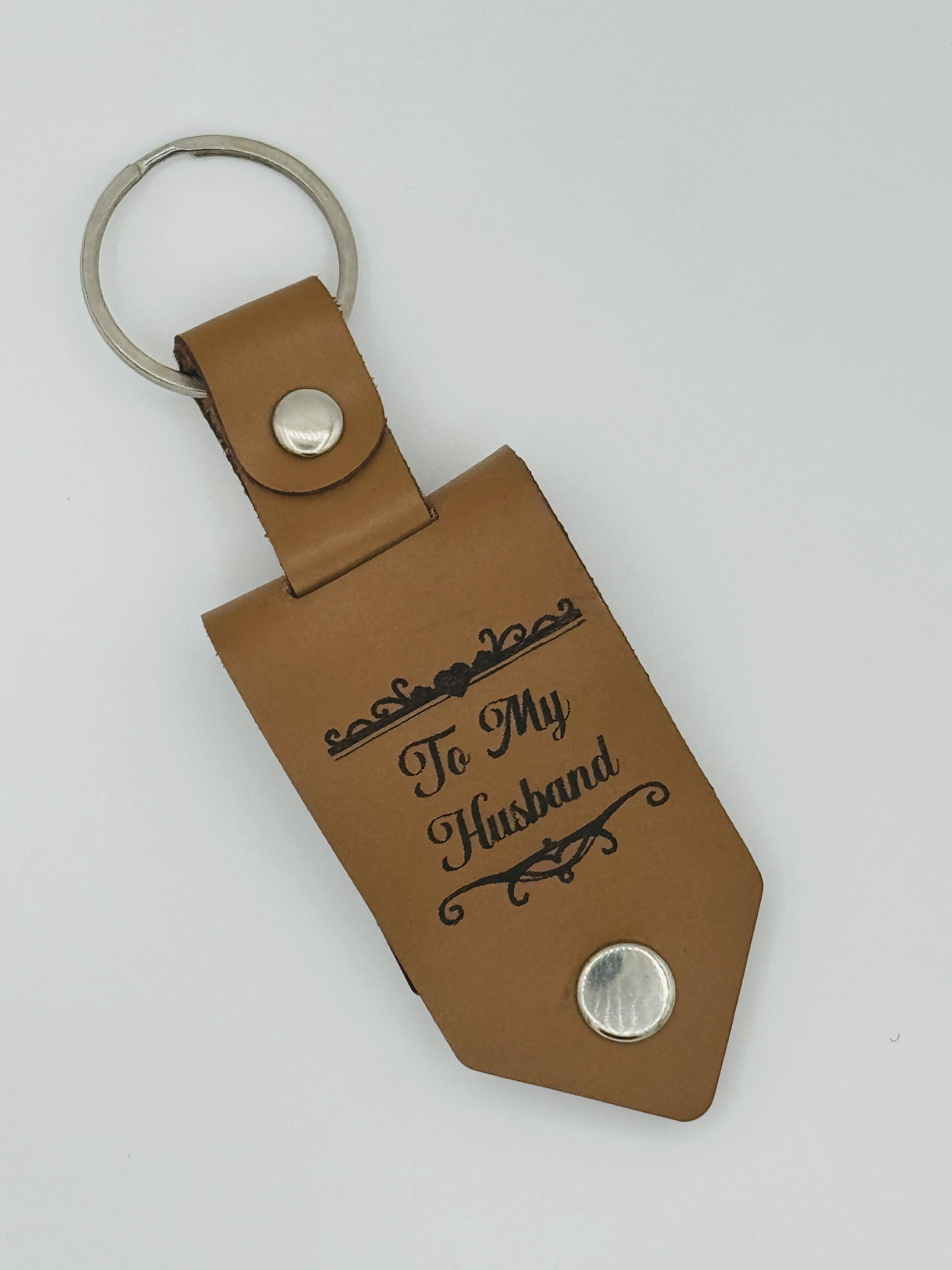 Leather Keychain With Picture