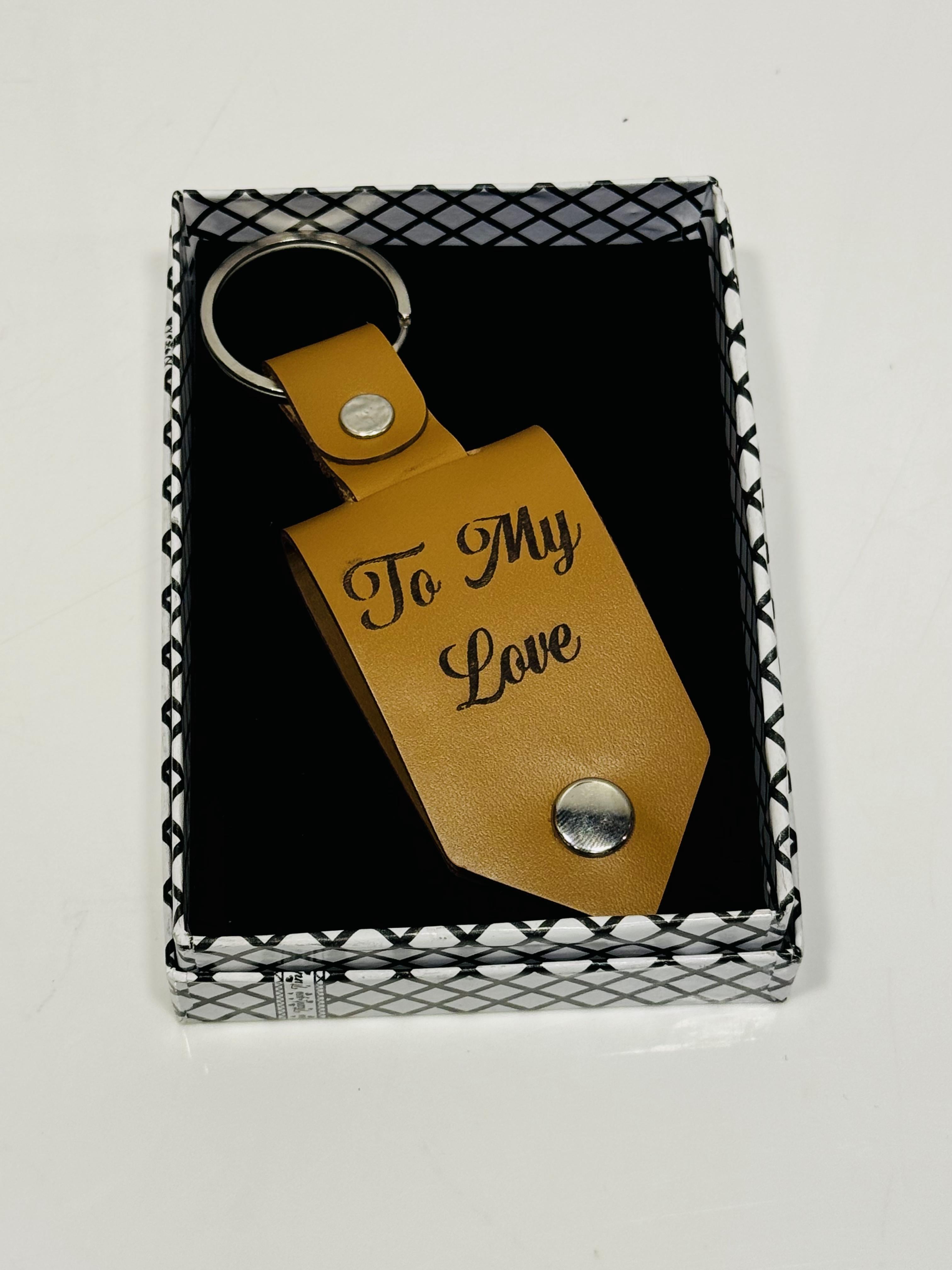 Leather Keychain With Picture