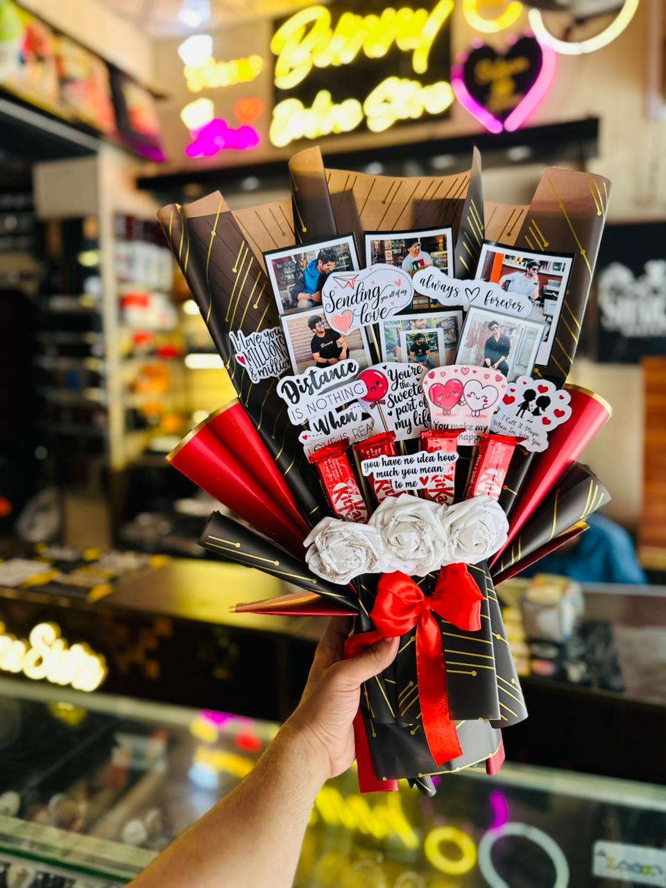 Picture Bouquet with Chocolate