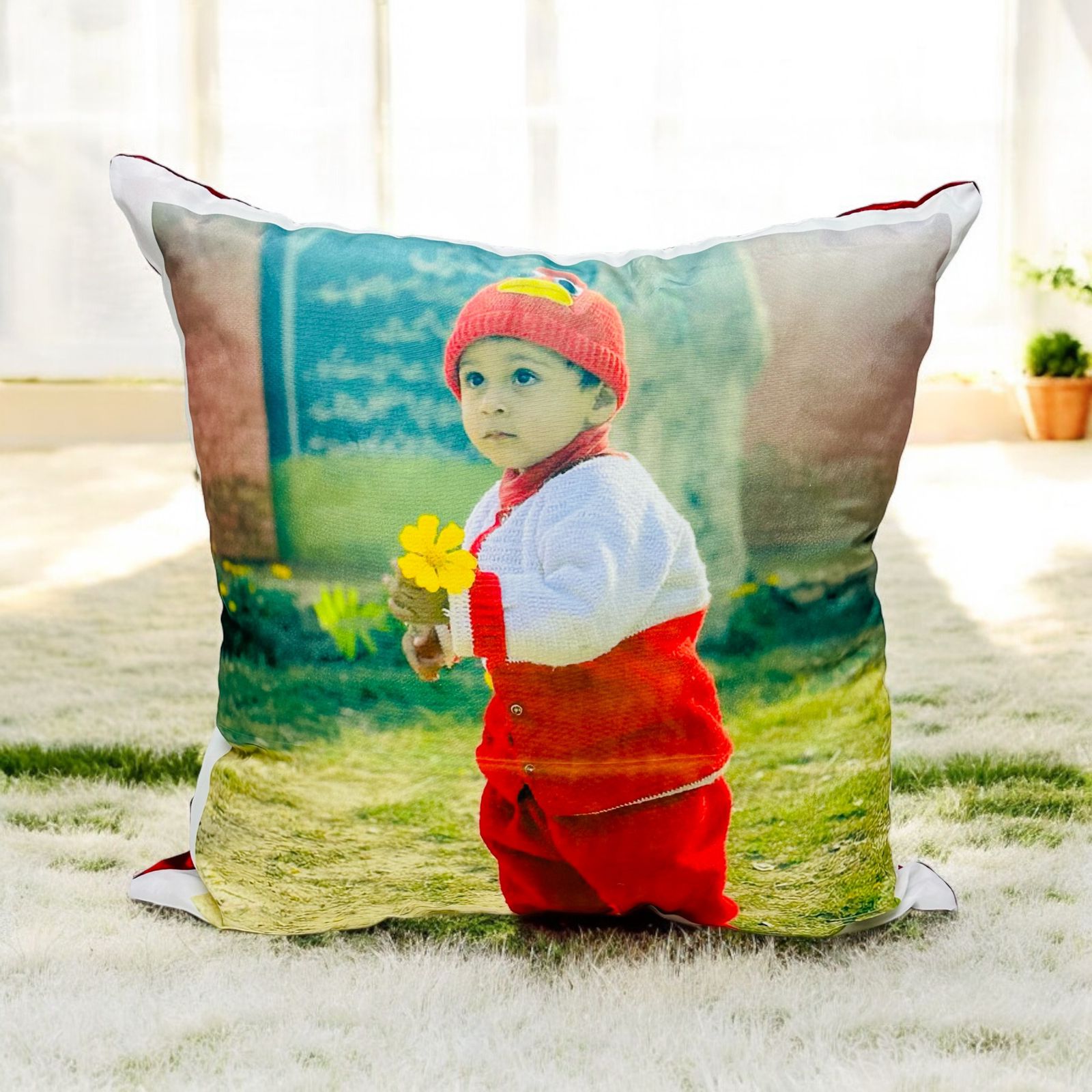 Silk Cushion With Picture