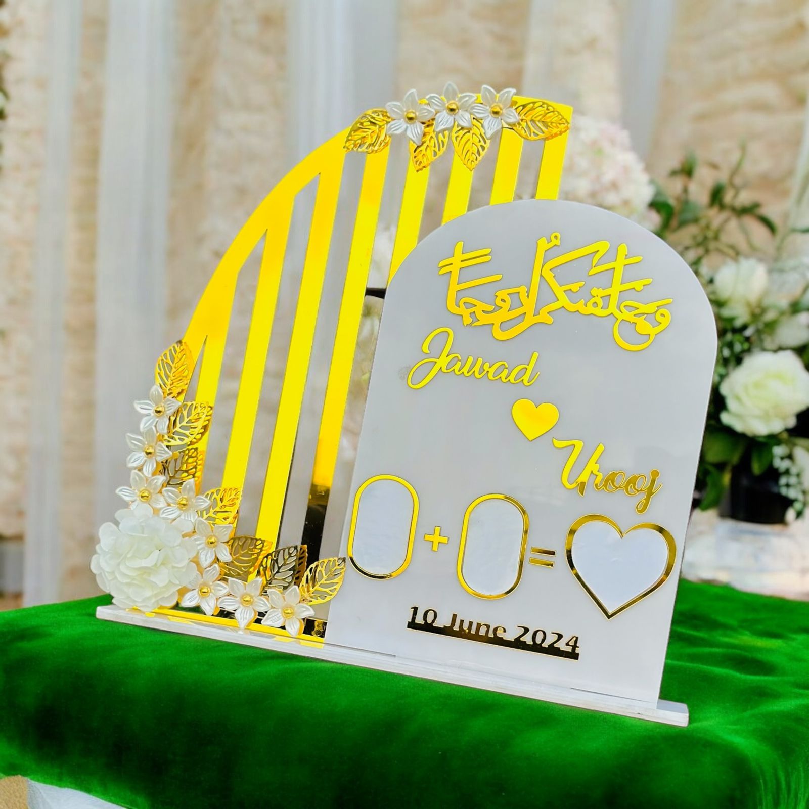 Nikkah Thumboard Frame With Name